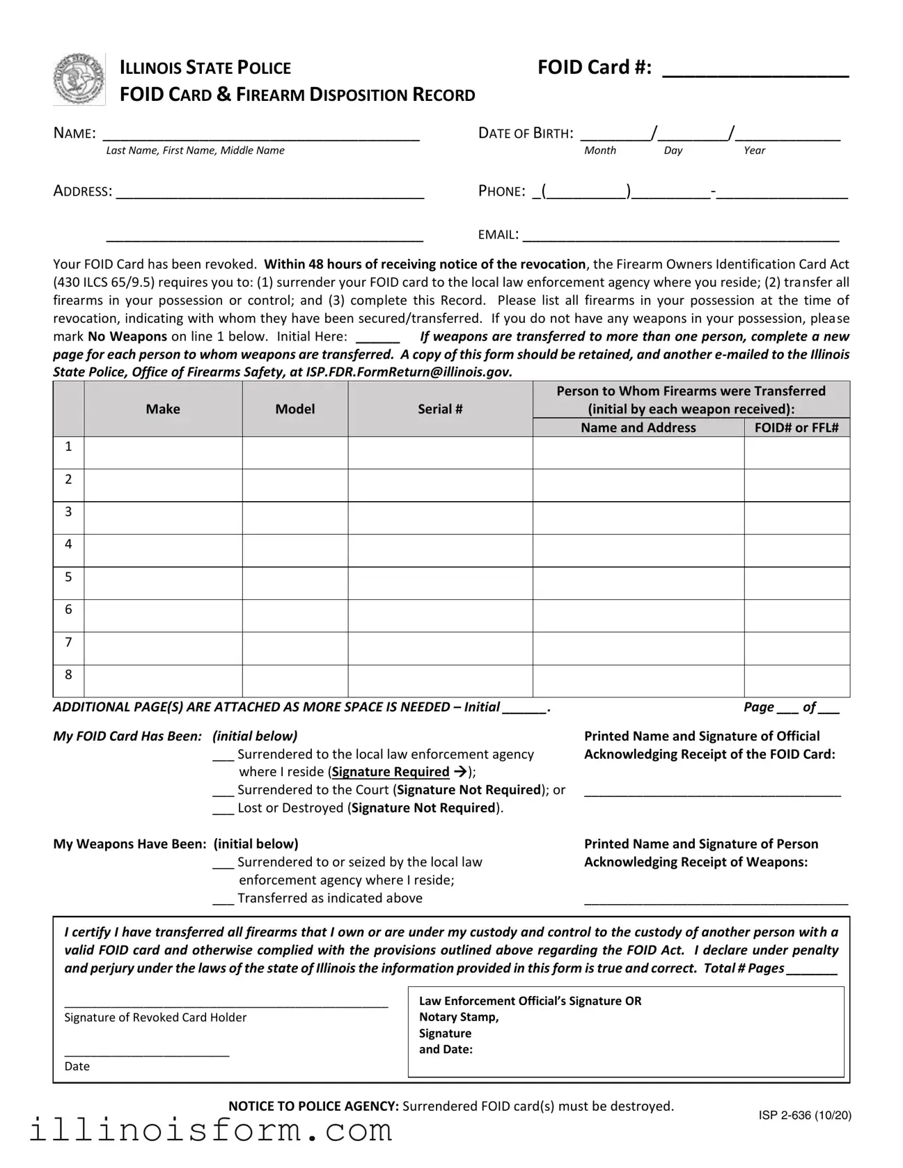 Fill a Valid Illinois Disposition Template