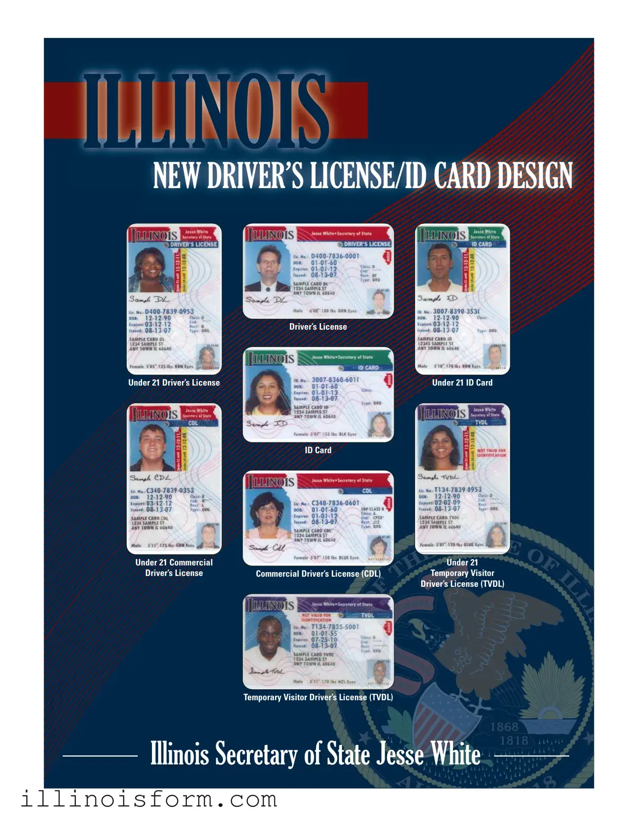 Fill a Valid Illinois Drivers License Template