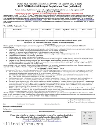 Fill a Valid Barry Illinois Basketball League Template