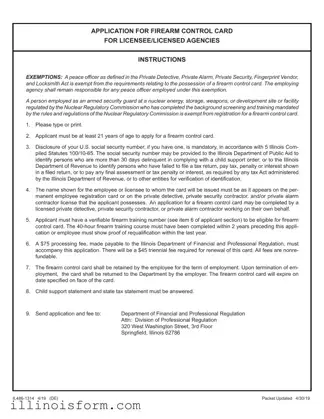 Fill a Valid Illinois Application Firearm Template