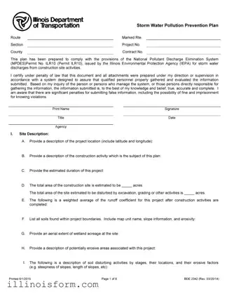 Fill a Valid Illinois Bde 2342 Template
