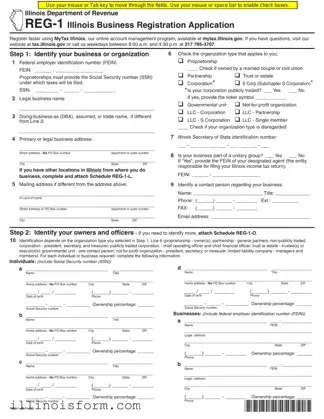 Fill a Valid Illinois Reg 1 Template