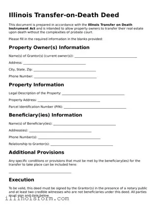 Fillable Illinois Transfer-on-Death Deed Template