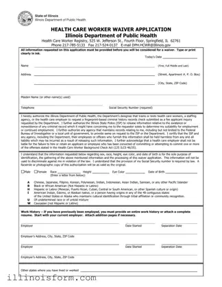 Fill a Valid Illinois Waiver Template