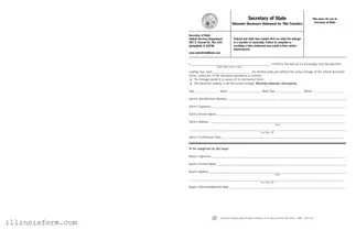 Fill a Valid Odometer Statement For Illinois Template